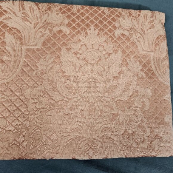 Vint JC Penney Tablecloth Table Linen Rectangle Oblong Pink 60x104" Floral Decor - Picture 3 of 11